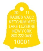 View: 2011 BRASS Rabies Tag -Special