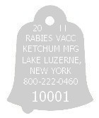 View: 2011 STAINLESS STEEL Rabies Tag -Special