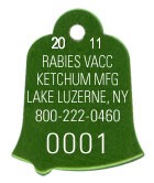 View: 2011 GREEN Rabies Tags -Special