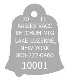 View: 2011 ALUMINUM Rabies Tag -Special