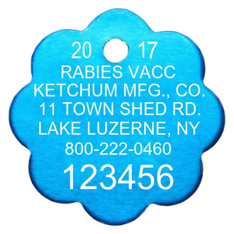 Ketchum Blue Rosette Rabies Tag (2025)