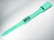 "BRED" Green tag w/ black