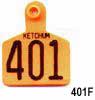 Calf, hen, turkey size plastic ear tag female piece