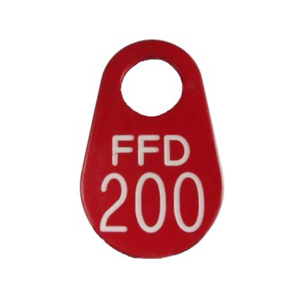 firefighter neck tag red