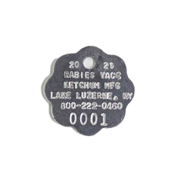 2021 Plain Aluminum Rabies Tags For Cats And Dogs