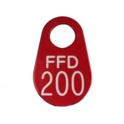 firefighter neck tag red
